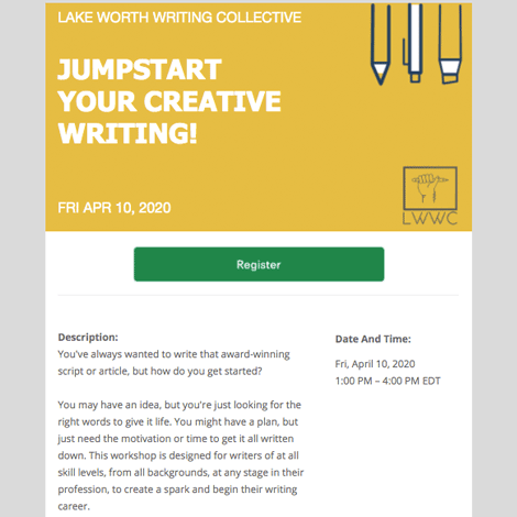 Online Writing Workshop Class Invite